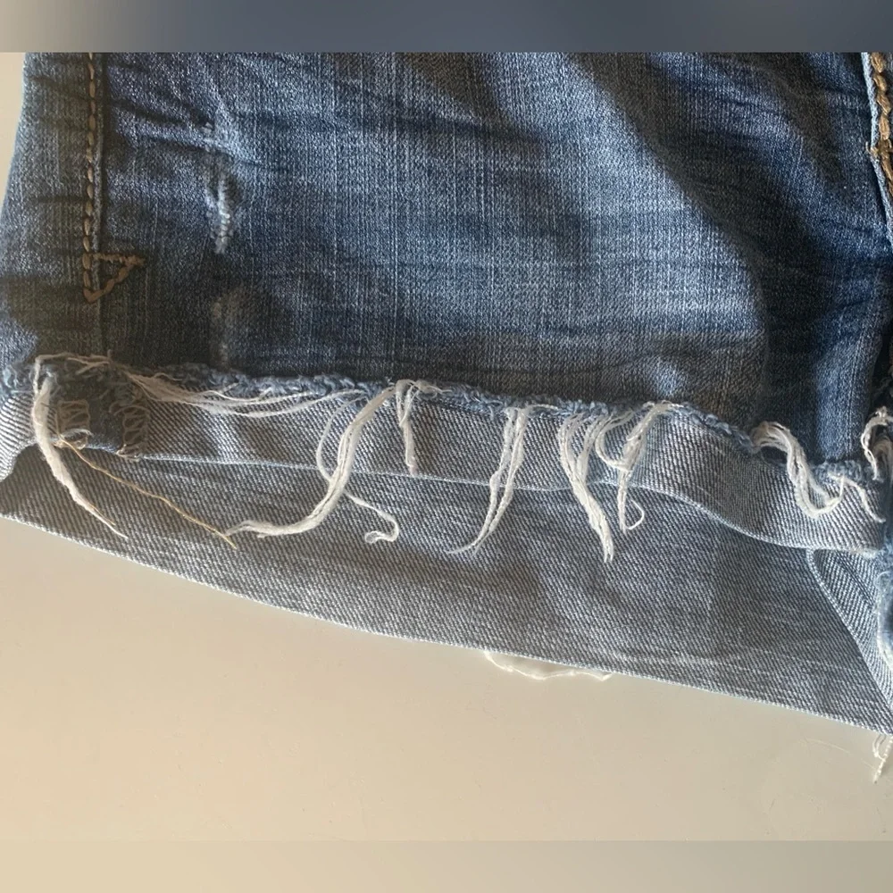 1st Kiss Embellished Raw Hem Jean Shorts